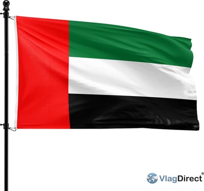 VlagDirect - Verenigde Emiraten vlag - Dubai vlag - 90 x 150 cm.