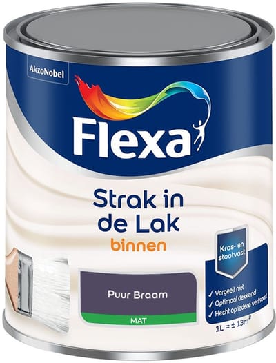 Flexa - Strak In De Lak Binnenlak Mat - Puur Braam - Mengverf - 1 L