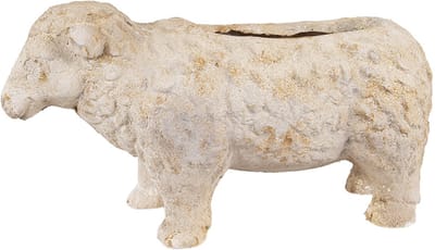Keramiek Bloempot voor Binnen – Beige – Rustieke Pot – 48x19x26 cm – Keramiek