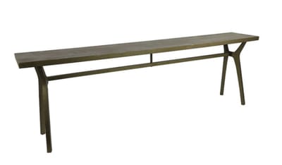 Industriële brons ''Foxfield'' bank - L25xB150xH48,5 cm