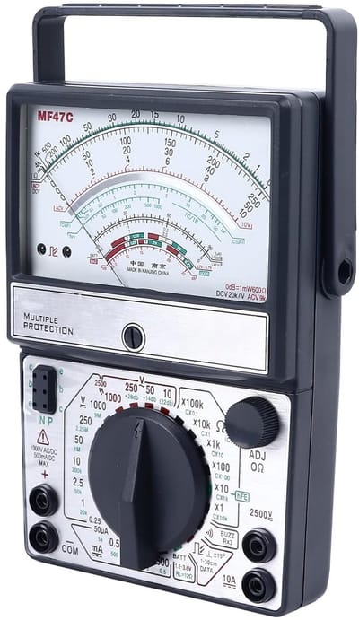 Analoge Multimeter - Wijzer Meter - Elektrische Klussen - Hoge Nauwkeurigheid Bescherming - Compact Draagbaar