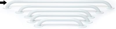 Wandbeugel Staal 80 cm Badkamer- Izzie Staal Wit 80 cm - Handgreep Douche & Toilet Staal