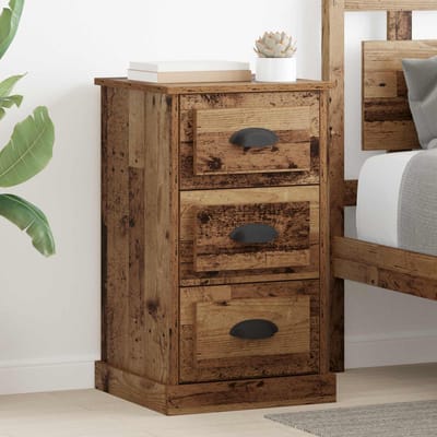 vidaXL Nachtkastje Oud Hout 39 x 39 x 67,5 cm Bewerkt hout