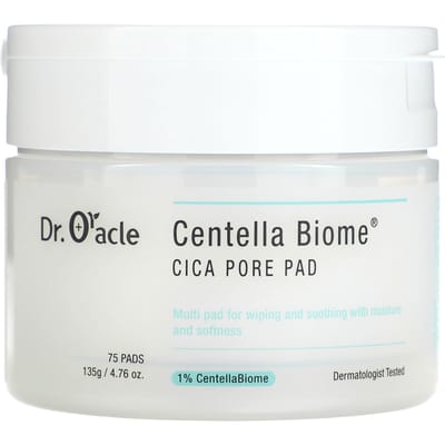 Dr. Oracle, Centella Biome, Cica Pore Pad, 75 sheets, 135g (4.76oz) white