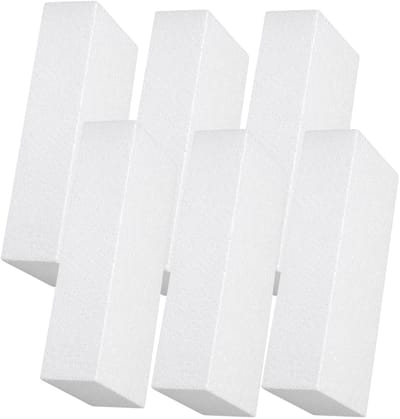 Piepschuim vormen - rechthoek - 6x - 10 x 20 x 4 cm - styropor hobby / DIY vorm - basis knutselfiguren