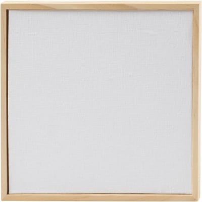 Creativ Company Canvas Paneel met Lijst 15,8x15,8 cm 280 gr Wit 10 Stuks
