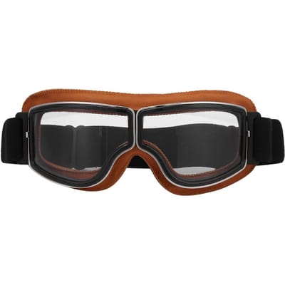 Lunettes de moto, scooter, cyclisme d'extérieur, lunettes de casque coupe-vent(verre transparent) brown