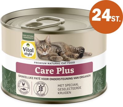 VITALstyle Care Plus - Natvoer - Voor Extra Zorg En Ondersteuning - Met o.a. Kamille & Valeriaan - 24 x 200 g