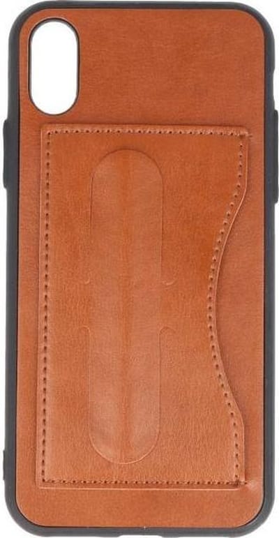 Standing TPU Wallet Case - Hoesje Geschikt voor iPhone X Bruin