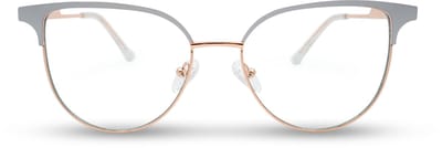 BL Cat Eye Metal White - Blauw licht bril - Blue light glasses - Computer bril