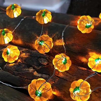 Halloween - Halloween Decoratie - Halloween Pompoenen met licht - Halloween decoratie binnen - Halloween licht - Herfstdecoratie - Binnendecoratie - Mini-kerstverlichting - Halloweendecoratie voor binnen - Thanksgiving - 2m