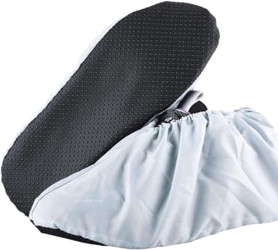 4 paar herbruikbare overschoenen - waterdicht, antislip, milieuvriendelijk, perfect om vloeren en tapijten schoon en netjes te houden - verdikte stofdichte overschoenen -Eén maat past iedereen - zoollengte is 31 cm-wit