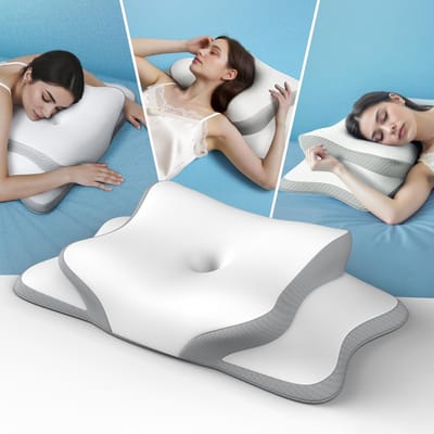 Unyqoos® Ergonomisch nekkussen met verstelbare hoogte en koelende hoes voor alle slapers