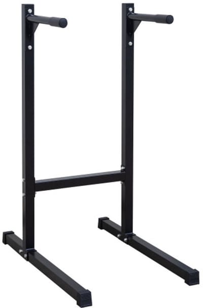 Dip Station - Krachttoren fitness - Bovenlichaam trainen - Stabiele constructie - 134 cm hoog - Zwart