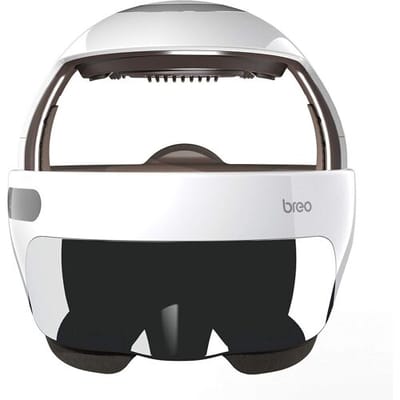 breo iDream5s elektrische hoofdmassager, oog- en nekmassagehelm met warmte, kneden, druk, app-bediening, krabber voor ontspanning