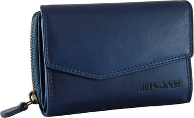 HillBurry VL77703 Dames Rits Portemonnee - Leer - Blauw