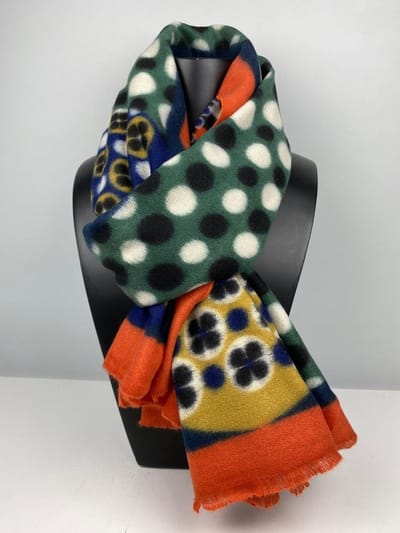 Wintersjaal met klavertje 4