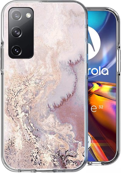 Hoesje geschikt voor Samsung Galaxy A04e - Back Cover Marmer Siliconen Case Wit