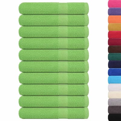 vidaXL - Saunahanddoeken - FROGN - 10 - st - 80x200 - cm - 360 - g/m² - appelgroen