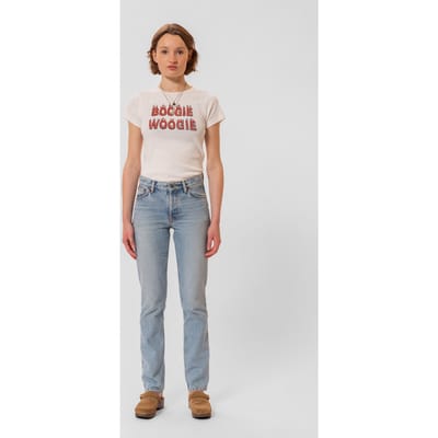 Nudie Jeans Shady Sadie Slow Days Stonewash Size: W25L34 | Straight Outlet | Dames | Blauw