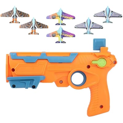 Schuimvliegtuig Lanceerder Speelgoed voor Kinderen - Buiten Vliegend Zweefvliegtuig Katapult Gun, Schuimvliegtuig Speelgoed Leuk Verjaardagscadeau voor Jongens & Meisjes