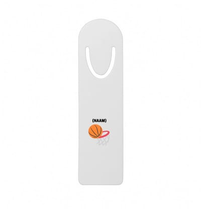 Hacebo® - Basketbal met eigen naam metalen boekenlegger - Basketbal - Basketballer - Sport Bladwijzer boekenleggers - 12.7 cm x 3.2cm