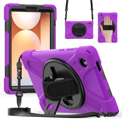 Coverup Tablethoes geschikt voor Samsung Galaxy Tab A11 (8,7") Hoesje - Heavy Duty Case met Schouderstrap - Paars