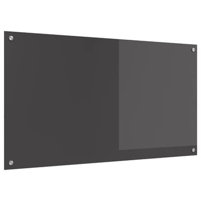 vidaXL - Keukenachterwand - Donkergrijs - 110 - x - 60 - cm - gehard - glas