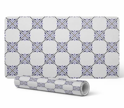 Beschermende bureaumat met geometrisch ruitpatroon, 120x60 cm