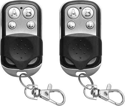Afstandsbediening 433 MHz - Garagedeuropener Afstandsbediening - Handzender - Metalen garagedeurafstandsbediening met vier knoppen - Universele garagedeurafstandsbediening