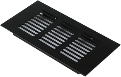Ventilatierooster - Ventilatieopening Kast - Luchtcirculatie Verbeteren - Aluminiumlegering - 250 mm x 150 mm - Zwart