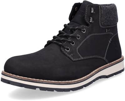 Rieker heren veterboot zwart