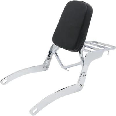 Passagierskussen Motorfiets - Sissy Bar Rugleuning - Comfortabel Reizen - Geïntegreerd Bagagerek - 3.4 kg - Zwart