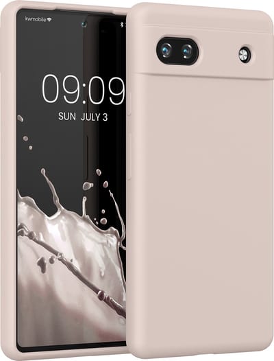kwmobile telefoonhoesje geschikt voor Google Pixel 6a - Hoesje met siliconen coating - Smartphone case in kokosmelk