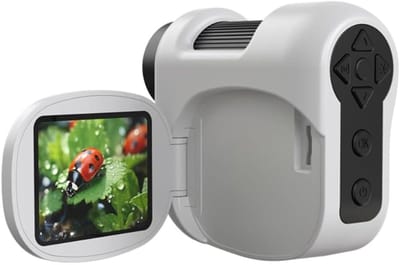 LISM-Kindermicroscoop, handloep voor meisjes, mini digitale microscoop voor jongens, geschikt voor kinderen van 3-11 jaar, ideaal cadeau voor Kerstmis of een verjaardag - zwart.