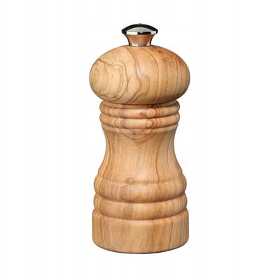 Olijfhouten Pepermolen 5,5 x 12 cm - Keramisch Mechanisme