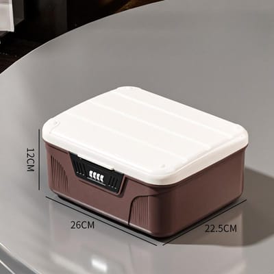 Viercijferig Wachtwoord Slot Kluis Paspoort Medicijnen Draagbare Organizer Case Huishouden Contant Geld Sieraden Privacy Beveiliging Opbergdoos S koffie