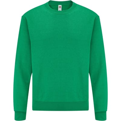 Fruit of the Loom Klassiek Heather Sweatshirt voor volwassenen (Groen)