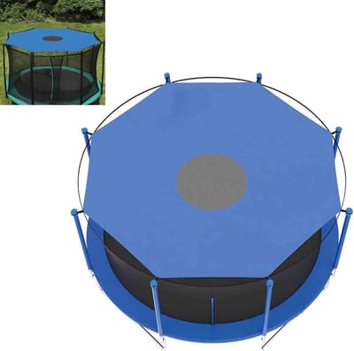 Trampoline Afdekking - Zonnescherm Net - Bescherming Buiten - Universele Pasvorm - 12FT Diameter - Blauw