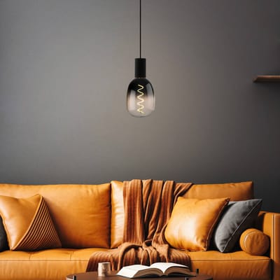 Eglo Ledfilamentlamp Spiral T120 - Smoke - D12cm - Dimbaar - Warm Wit - E27 - 4w