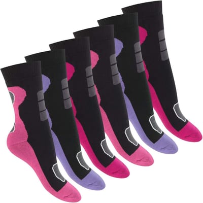 Dames Wintersokken - 6 Paar Warme Badstof Sokken met Thermo Effect