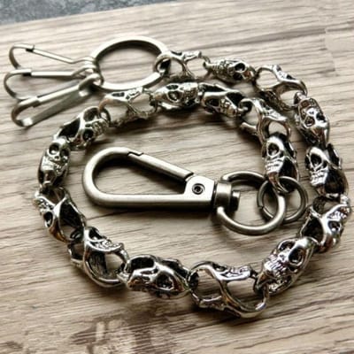 Nieuwe Gepersonaliseerde Gewicht Lichaam Bewijs Volle Geest Hoofd Broek Ketting Hip-hop Anti Diefstal Skelet Retro gray