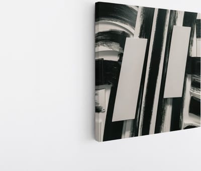 Saammp Canvas Schilderij - Abstract - Geometrische Kunst - 20x20 - Foto op canvas - Wanddecoratie - muurdecoratie Woonkamer - Slaapkamer decoratie - Canvas Print