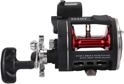 Zwarte Ocean Drum Vissen Reel met Line Counter - Zeewater Troll Reel incl. Hengel en Reparatiegereedschap - Voor Visserij UIImagePickerController.