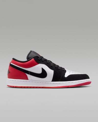 Nike Nike Air Jordan 1 Low - Sneaker - Heren - Wit/Rood/Zwart