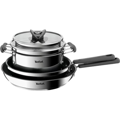 Tefal Opti'Space  4-delige pannenset (kookpan 18/20 cm  koekenpan 24/28 cm)