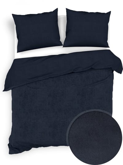 Zohome Velluto Dekbedovertrek - Lits-jumeaux - Katoen - 240x200-220cm - Blauw