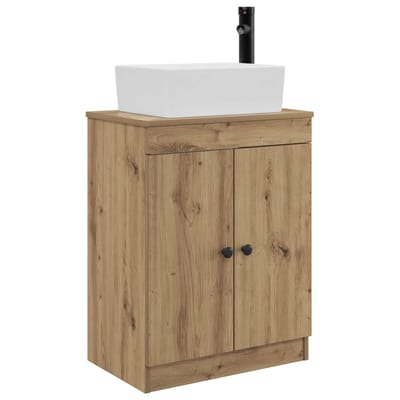 vidaXL - Badkamer - Vanity - met - Wastafel - Artisanaal - eiken - 54 - x - 35 - x - 83 - cm