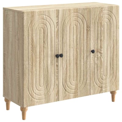 vidaXL - Dressoir - Sonoma - Eiken - 89 - x - 34,5 - x - 80 - cm - Bewerkt - hout