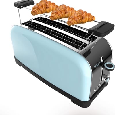 Lexium Broodrooster met tostiklemmen - Broodroosters - Toaster - Berde sleuven - Meedere standen en instelbare warmteniveaus